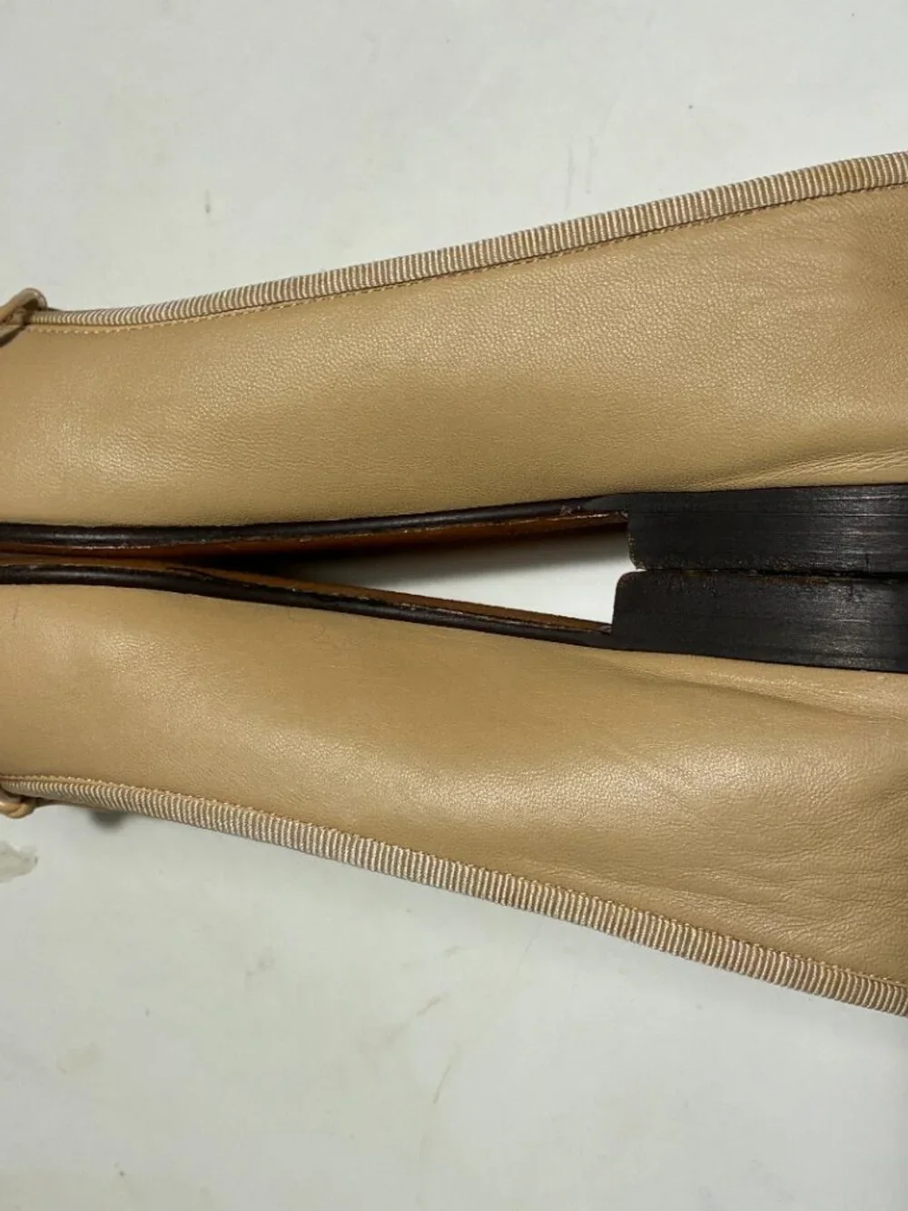 Chanel Classic Beige Black Ballet Flats 35.5
